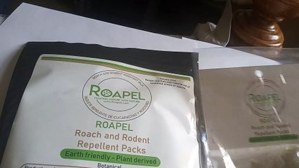 ROAPEL, Roach and rodent repellent packets.