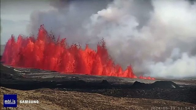 Nuova eruzione vulcanica dal cratere Sundhnukur in Islanda: le spettacolari immagini delle lingue di fuoco