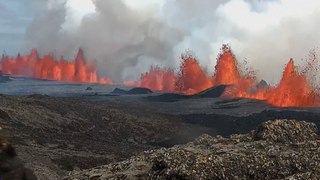 Éruption volcanique à Reykjanes en Islande