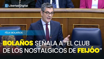 Bolaños afirma que Feijóo "preside el club de nostálgicos del proceso soberanista" catalán