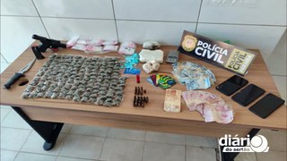 Polícia Civil prende suspeito em flagrante e apreende drogas e munições durante operação na cidade de Sousa
