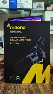 MAONO PD200X USB/XLR Dynamic Podcasting Microphone With RGB Lights