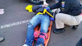 Motociclista fica ferido em acidente no Claudete