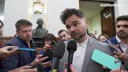 Rufián, sobre la fotografía de Abascal con Netanyahu: "Con tal de no trabajar, se apunta a un bombardeo. Nunca mejor dicho"