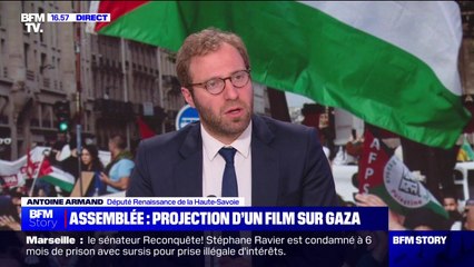 Film sur Gaza diffusé à l'Assemblée: "Je n'ai pas besoin d'aller voir un film de cette nature pour être ému par ce qui s'est passé à Rafah", affirme Antoine Armand (Renaissance)