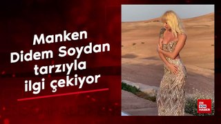 Manken Didem Soydan tarzıyla ilgi çekiyor