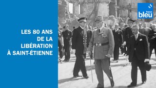 Le maréchal Pétain en visite à Saint-Etienne le 6 juin 1944