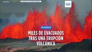 Una erupción volcánica en Islandia obliga a evacuar a miles de personas