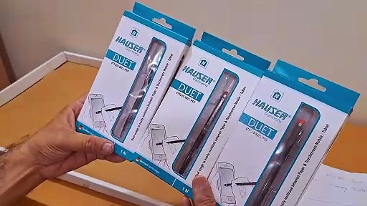 Unboxing and Review of Hauser Lunar Designer and duet stylus Ball Pen for students