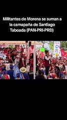 Militantes de Morena se suman a la campaña de Santiago Taboada (PAN, PRI y PRD)