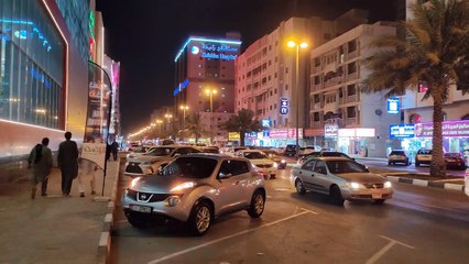 Dubai Street walking with friends