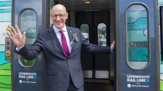 Scotland's First Minister John Swinney officially opens Levenmouth rail line