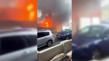 Watch as fire burns through building in Felixstowe