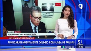 Morgan Quero anuncia que se fumigará nuevamente colegio con plaga de pulgas en SJL