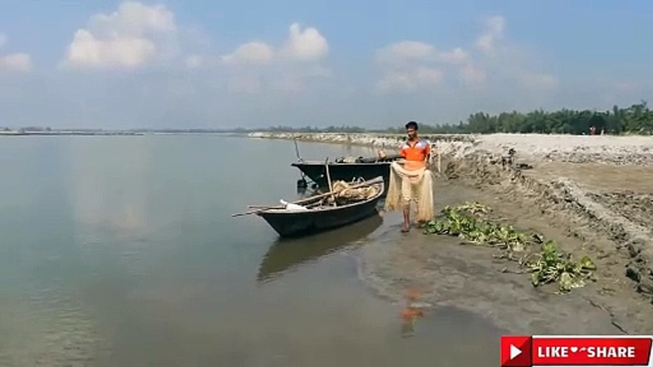 Best Net Fishing Fish Hunting By Cast Net Net Fishing in The Village River