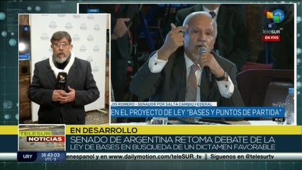 Senado de Argentina retoma debate de Ley de Bases