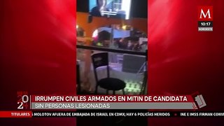 Hombres armados irrumpen en mitin de candidata de Morena en Cotija, Michoacán