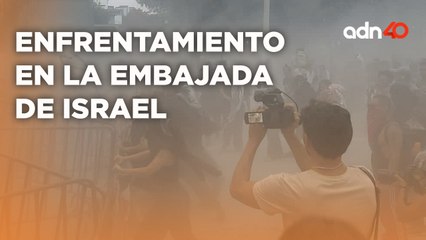 Lanzaron bombas molotov en un enfrentamiento afuera de la embajada de Israel