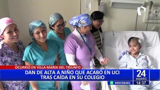 ¡Buenas noticias! dan de alta a menor que terminó en UCI tras sufrir caída en colegio de VMT