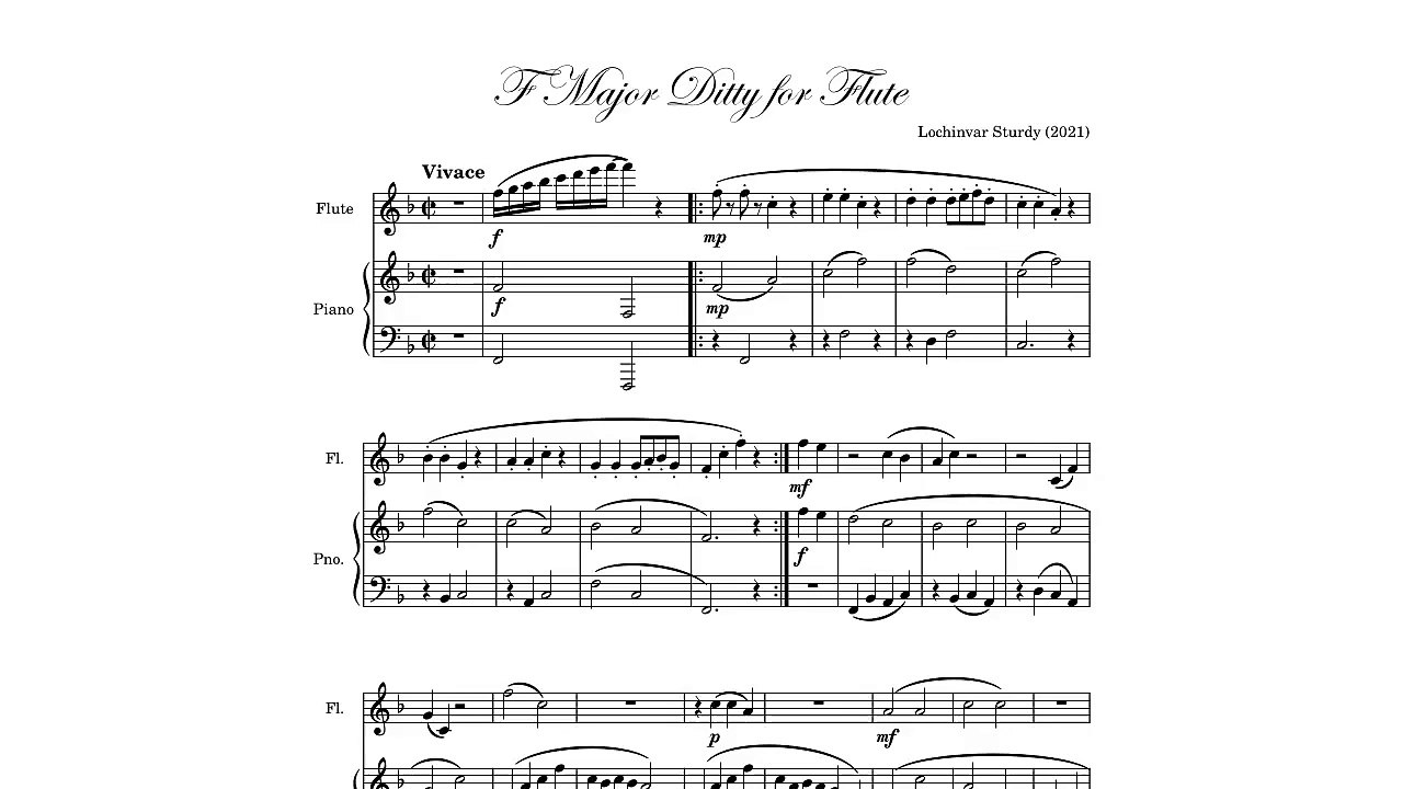 F Major Ditty for Flute