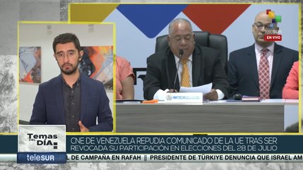 CNE venezolano manifiesta su rechazo hacia el comunicado de la Unión Europea