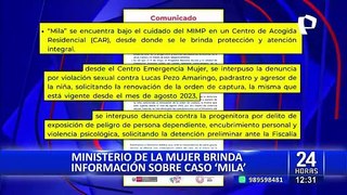 Ministro del Interior anuncia creación de equipo especial para capturar a padrastro de niña ‘Mila’