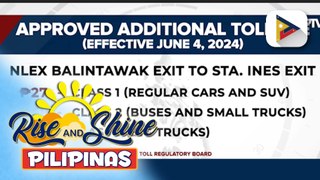 Toll hike sa NLEX, epektibo na simula June 4