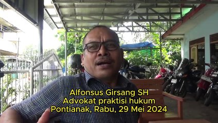 Advokat Praktisi Hukum Pontianak Alfonsus Girsang SH Bicara Esensi Tindak Pidana Pencucian Uang, Advokat Glorio Sanen SH Bantah Advokat Rusliyadi SH Tentang TPPU Credit Union Lantang Tipo Rp146  Miliar Dilaporkan ke Polda Kalbar, Kamis, 25 April 2024.