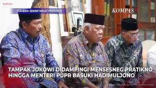 Momen Jokowi Takziah ke Rumah Duka Istri Habib Luthfi bin Yahya