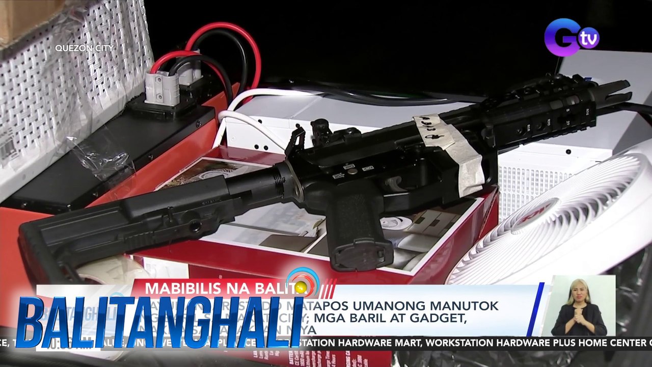 Dayuhan, arestado matapos umanong manutok ng baril sa Makati City; Mga baril at gadget, nakita sa sasakyan niya | Balitanghali