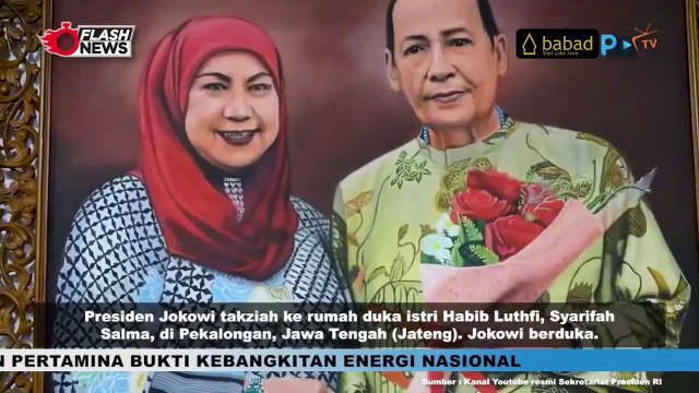 Jokowi Takziah ke Rumah Duka Almarhumah Syarifah Salma