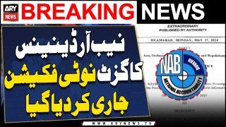 Islamabad: notification of NAB Ordinance has been issued