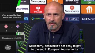 'We're sorry' - Italiano suffers more Conference League heartbreak