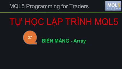 BÀI 07 - MQL5 - BIẾN MẢNG - ARRAY - TỰ HỌC LẬP TRÌNH MQL5 SIÊU TỐC