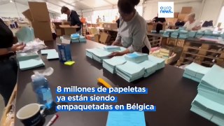 Así se preparan las papeletas electorales para las elecciones europeas en Bélgica