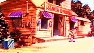 Betty Boop (1937) Wiffle Piffle Whoops I'm a cowboy (color), animated cartoon character designed by Grim Natwick at the request of Max Fleischer.