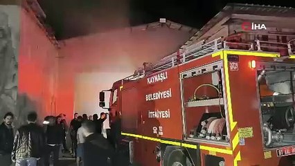 Düzce'de parke atölyesinde yangın