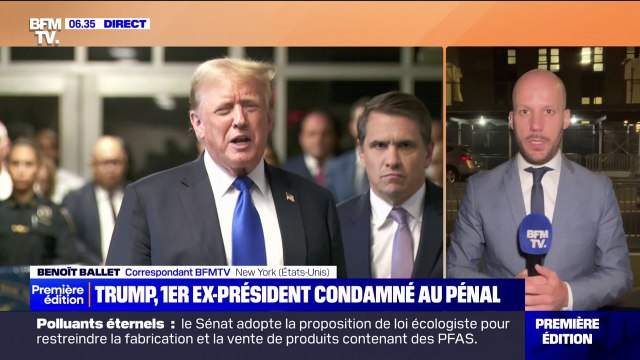 Donald Trump évoque un procès truqué après avoir été déclaré coupable de l'ensemble des chefs d'accusation dans l'affaire Stormy Daniels