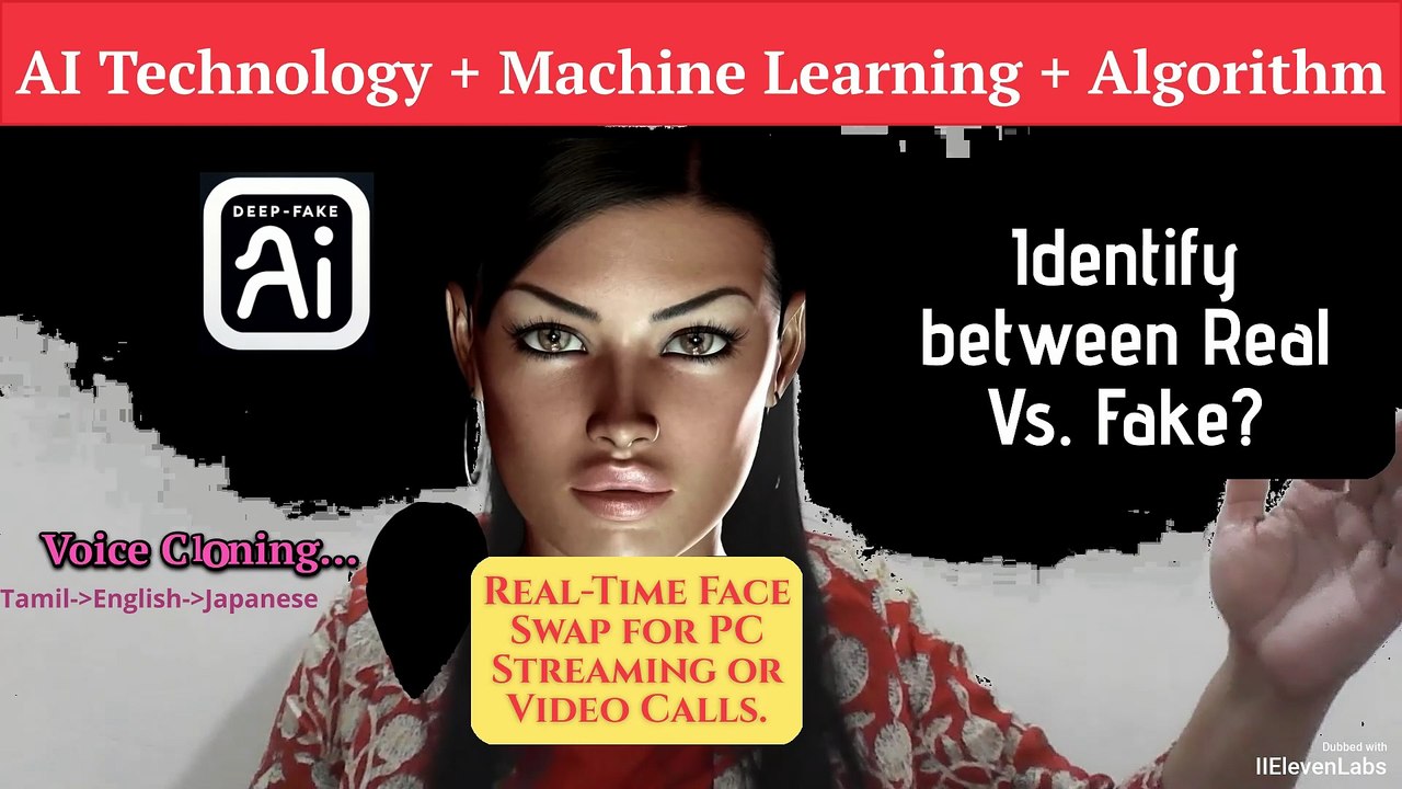 DeepFake AI - Real Time or Live Face Swap on Video Calls or Video Streaming !