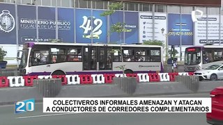 Colectiveros informales amenazan y agreden a conductores de corredores complementarios