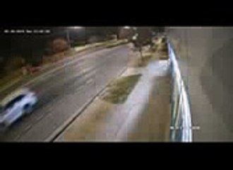 Grainy video shows a car fail to negotiate a turn on North Street before hitting a Mate Street fence on May 28.