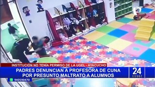 Profesora es captada maltratando a niños en Ayacucho: denuncian que no es docente de profesión