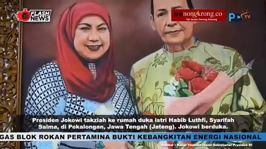 Jokowi Takziah ke Rumah Duka Istri Habib Luthfi