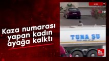 Aydın'da kaza numarası yapan kadın kimseyi inandıramayınca ayağa kalktı