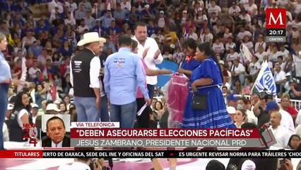 "Deben asegurar que habrá unas elecciones pacíficas": Jesús Zambrano