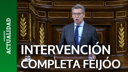 La intervención completa de Feijóo contra la Amnistía