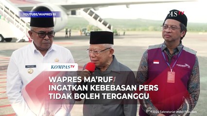 Wapres Maruf Bicara soal Revisi UU Penyiaran: Jangan Hilangkan Kebebasan Pers