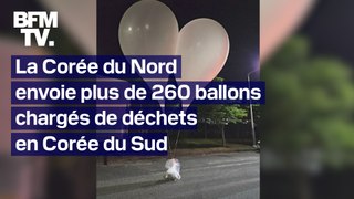 La Corée du Nord envoie plus de 260 ballons chargés de déchets en Corée du Sud