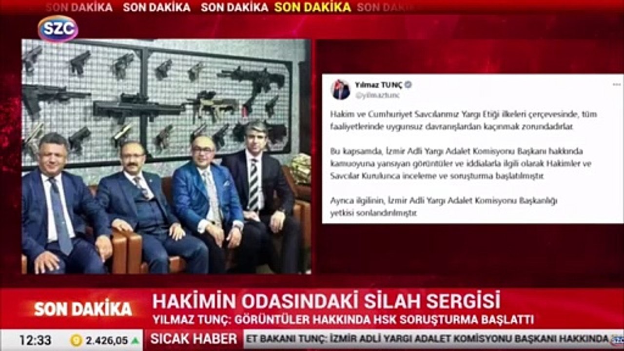 Yılmaz Tunç: Görüntüler hakkında HSK soruşturma başlattı