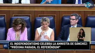 El independentismo celebra la amnistía de Sánchez Próxima parada, el referéndum